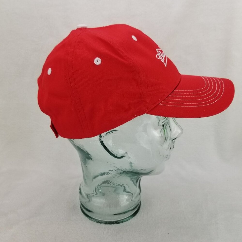 ✅Budweiser Bud Cap Red Embroidered Adj. Hook & Loop Baseball Hat Lot Of 2 OSFA - Picture 8 of 16